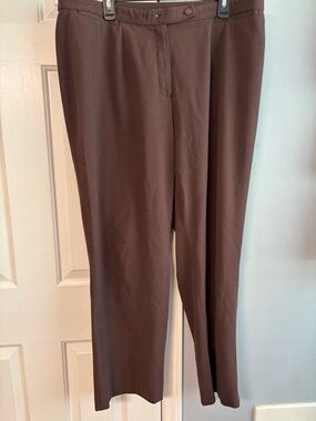 Focus 2000 Women's Brown Straight-Leg Trousers